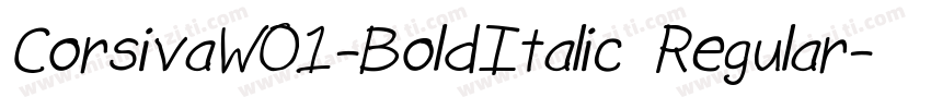 CorsivaW01-BoldItalic Regular字体转换